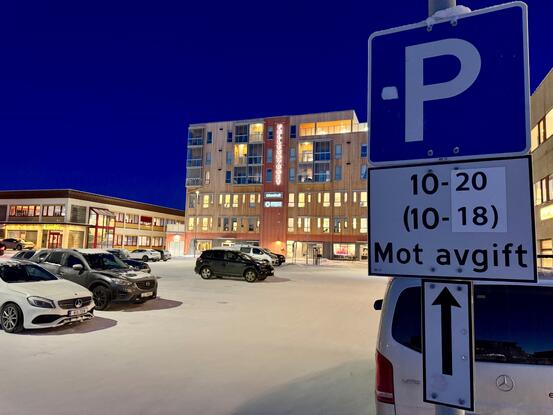 Parkeringsplass i Alta sentrum