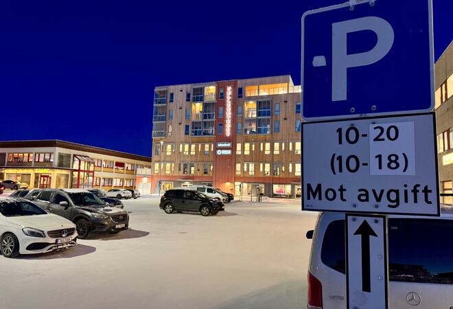 Parkeringsplass i Alta sentrum