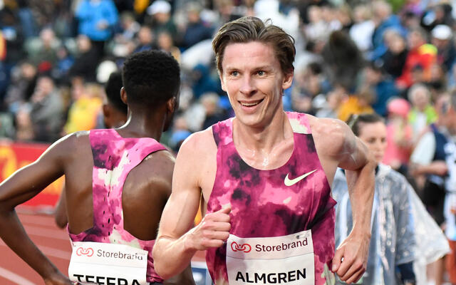 Svenske Andreas Almgren satte en fantastisk europeisk rekord på 10 kilometer i Valencia søndag formiddag. Her fra Bislett Games 2024. (Foto: Bjørn Johannessen)