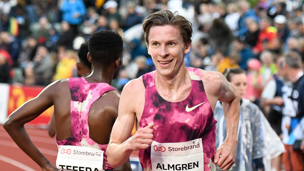 Svenske Andreas Almgren satte en fantastisk europeisk rekord på 10 kilometer i Valencia søndag formiddag. Her fra Bislett Games 2024. (Foto: Bjørn Johannessen)