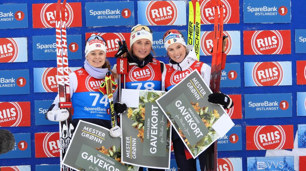 Medaljevinnere (fra venstre): Hedda Østberg Amundsen, Silje Theodorsen og Kristin Austgulen Fosnæs. (Foto: Stein Arne Negård)