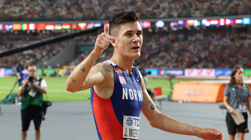 Jakob Ingebrigtsen jakter ny verdensrekord. Her fra VM i Budapest i 2023. (Foto: Arne Dag Myking)