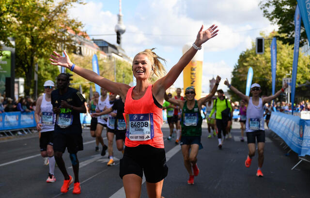 Sterke følelser: Et maratonløp kan gi stor glede, men også medføre skuffelse. (Foto: Berlin Marathon)