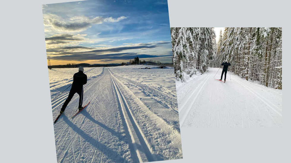 Løypa i Kjekstadmarka Rundt Skate starter ved Spikkestad Skiarena og går inn over jordene mot Røyken før løypa går inn i litt mer kupert skogsterreng. (Foto: arrangør)