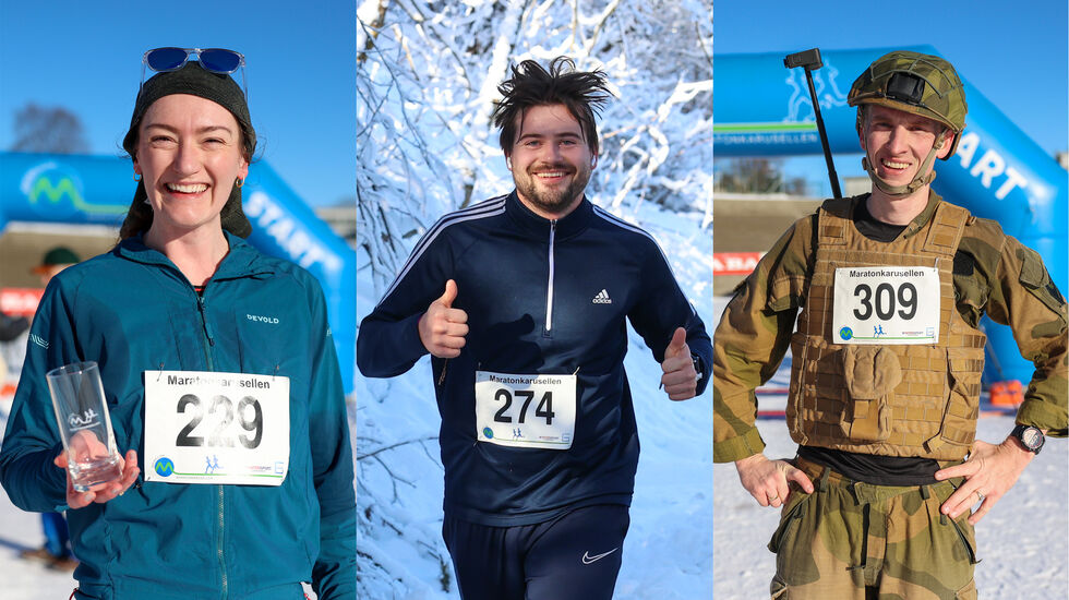 Silje Nordahl Sævig, Sondre Haukelidsæter og Mats Mollandsøy Sørensen fikk alle en fin opplevelse i Februar Maraton. (Alle foto: Arne Dag Myking)
