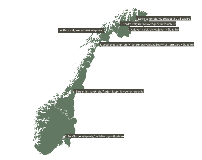 Valgkretser Sametingsvalg