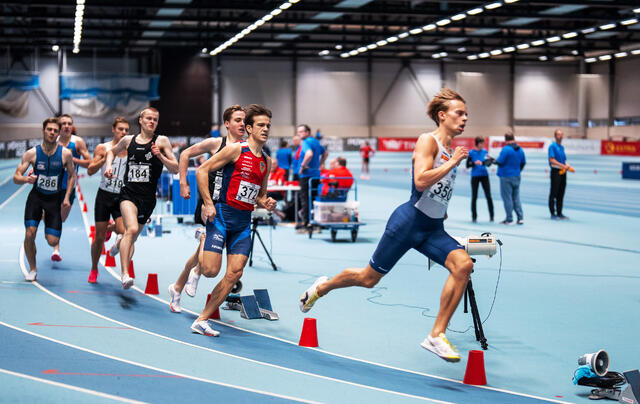 Sigurd Tveit langa så bra ut på sisterunden at han både vant heatet og NM-gullet. Han ble den eneste fra det antatt beste heatet som fikk medalje. (Foto: Samuel Hafsahl)