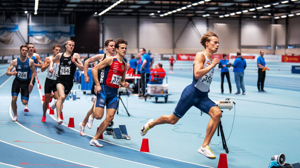 Sigurd Tveit langa så bra ut på sisterunden at han både vant heatet og NM-gullet. Han ble den eneste fra det antatt beste heatet som fikk medalje. (Foto: Samuel Hafsahl)