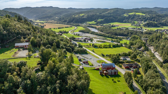 Horg bygdatun sett fra luften