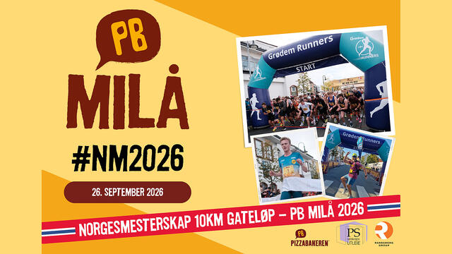 PBMilå i Rogaland blir NM for 10 km gateløp i 2026.