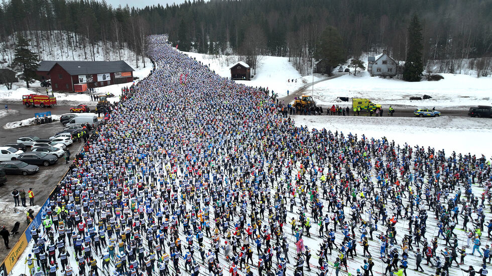 Starten går for Vasaloppet 2024. (Foto: Vasaloppet)