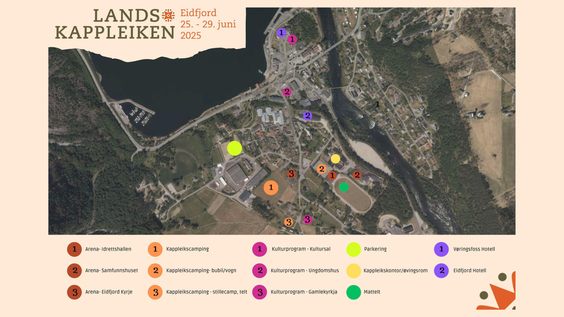 Kompakt landskappleik, eit oversiktsbilde over Eidfjord