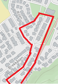 bilde over område Gimse, styrkårs veg