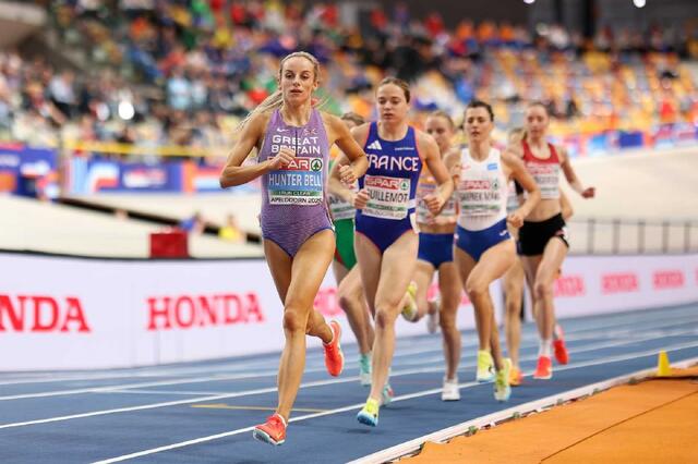 Geogia Hunter Bell hadde bestetid i kvinnenes forsøk på 1500 m torsdag kveld.  (Foto: Maja Hitij/Getty)