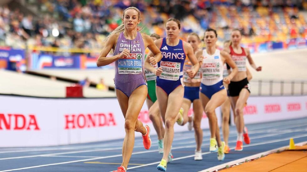 Geogia Hunter Bell hadde bestetid i kvinnenes forsøk på 1500 m torsdag kveld.  (Foto: Maja Hitij/Getty)