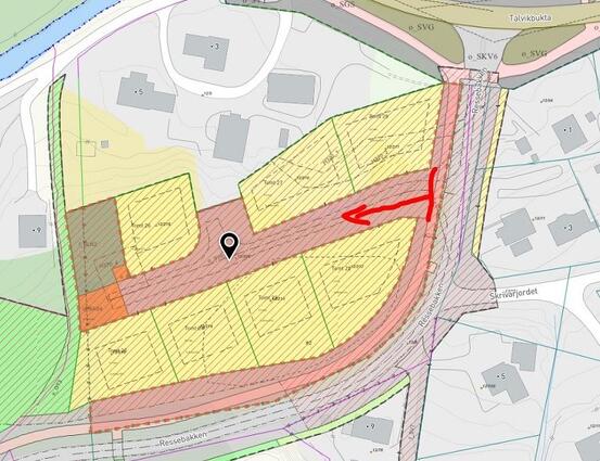kart over Ressebakken i Talvik