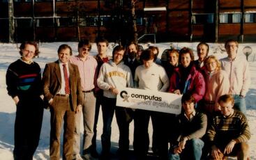 De ansatte i Computas i 1987, 2 år etter etableringen, da under navnet Computas Expert Systems.