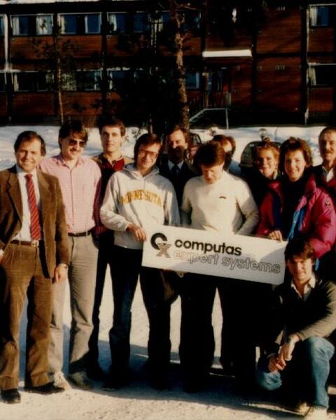 De ansatte i Computas i 1987, 2 år etter etableringen, da under navnet Computas Expert Systems.