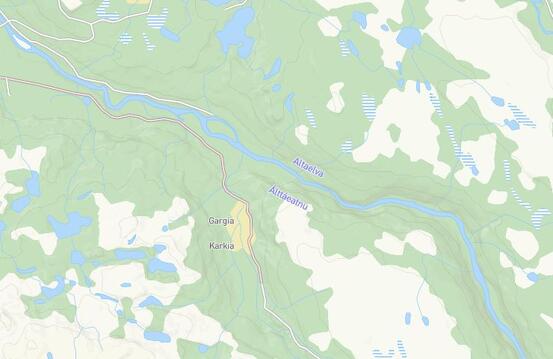 Kartutsnitt Altaelva