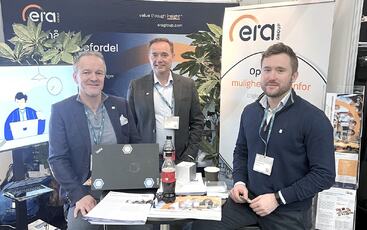 Fra Venstre: Jan-Tore Wollan, Frank Sverre Rognli og Fredrik Hansen i ERA Group på messe.