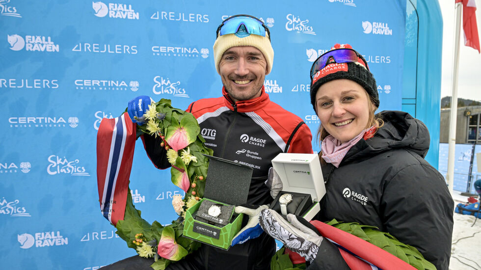 Andreas Nygaard og Stina Nilsson vant årets Birkebeinerrenn. (Foto: SkiClassics)