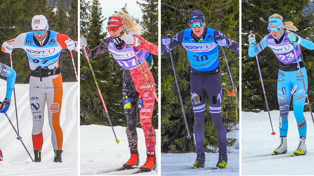 Petter Northug jr, Sandra Schuetzova, Nils Dahlsten og Oda Nerdrum gikk alle i elitepuljen. (Alle foto: Stein Arne Negård)
