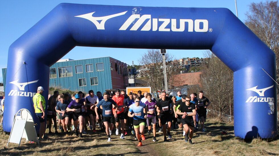 Fra starten av kort løype som var på 3,5 km.