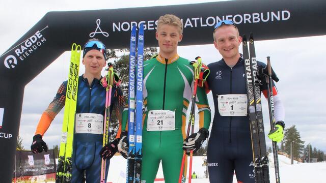 Topp tre i herrenes NM (fra venstre) Hans Christian Tungesvik, Jens Kristoffer Dyrdahl og Casper Rønnin Kristoffer Dyrdahl.