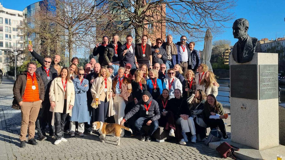 En stor vennegjeng fra Asker dro til Berlin for å løpe halvmaraton. Det vil si 27 løp og 13 var support. Fin ble helga for dem alle. (Foto: privat)