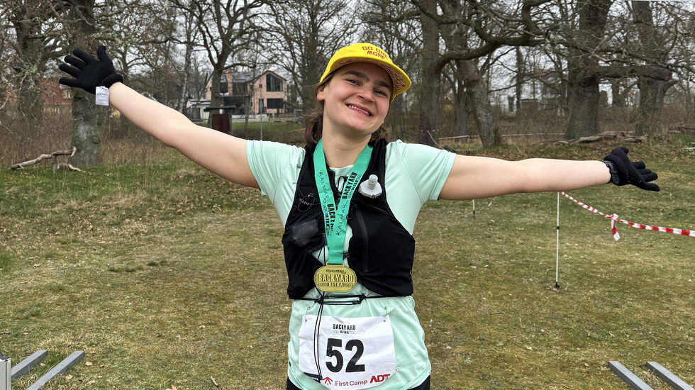 Norgesbosatte Sanna Höglind vant kvinneklassen da Kalmar Backyard Ultra. (Foto: privat)
