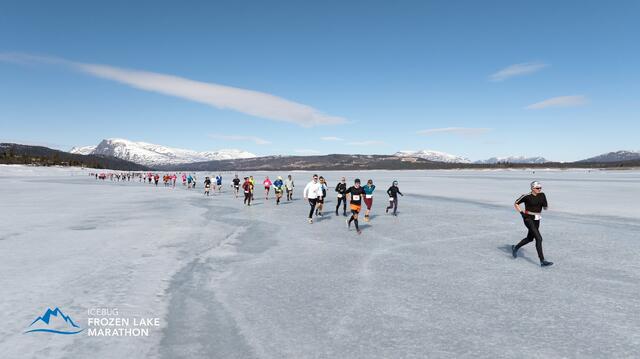 Frozen Lake Marathon profilerer seg som "The coolest marathon you’ll ever run!". (Foto: arrangøren)