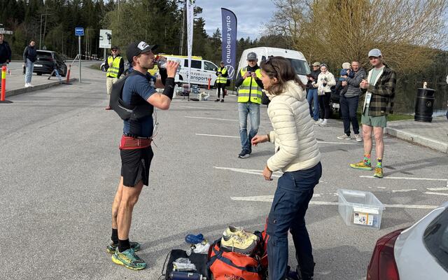 Mathis Dahl Fenre i tet ved 33 km (Foto: Olav Engen)