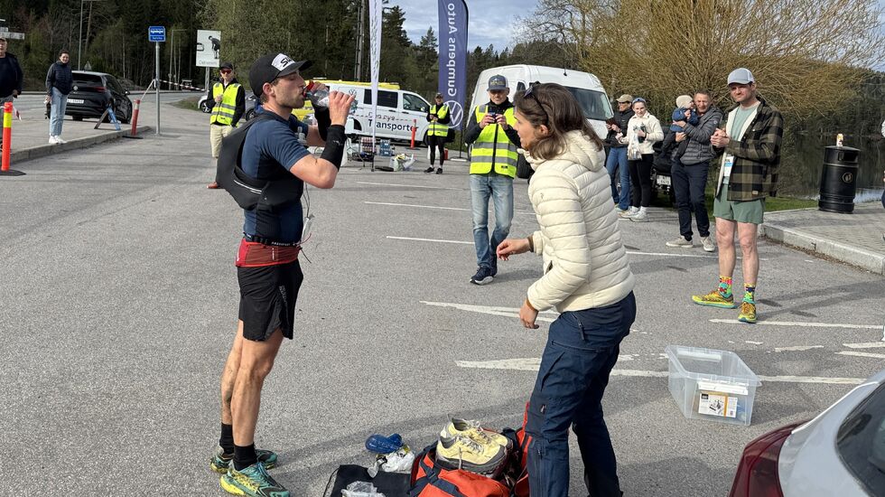 Mathis Dahl Fenre i tet ved 33 km (Foto: Olav Engen)