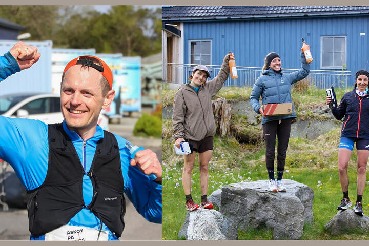 Jan Tore Tellefsen ble nummer to i fjor, i år ble det seier i Askøy på langs. Anita Iversen Lilleskare vant slik hun har pleid å gjøre de siste to årene. (Foto: arrangør)