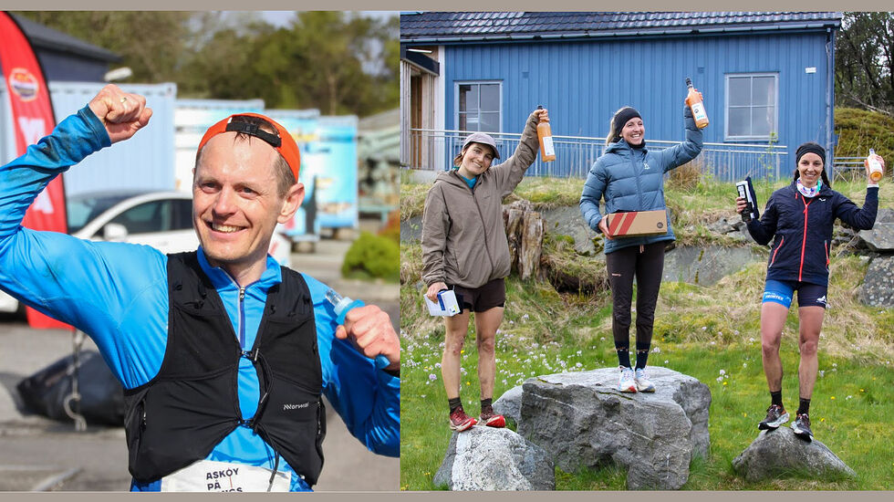 Jan Tore Tellefsen ble nummer to i fjor, i år ble det seier i Askøy på langs. Anita Iversen Lilleskare vant slik hun har pleid å gjøre de siste to årene. (Foto: arrangør)