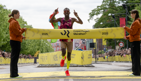 Berhane Tesfaye fra Eritrea vant København Maraton bare to sekunder fra løypesekordem. (Foto: Sparta Atletik & Løb)