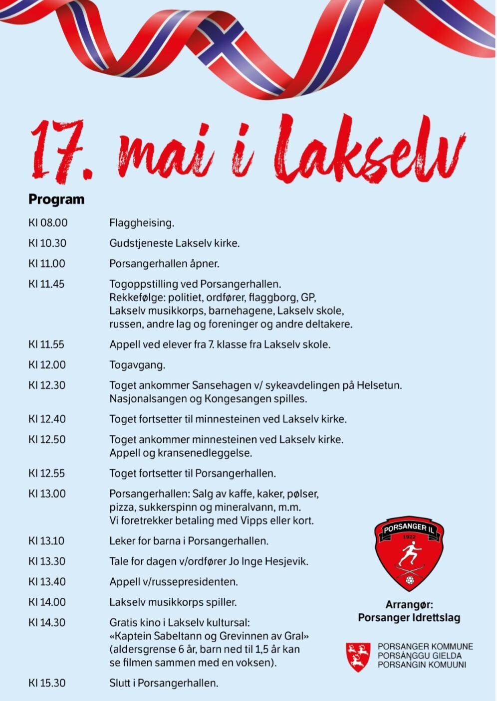 Program 17.mai Lakselv