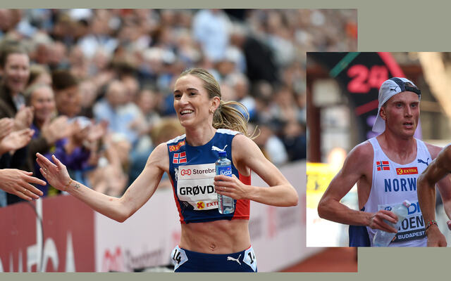 Karoline Bjerkeli Grøvdal vant Göteborgsvarvet, Sondre Nordstad Moen ble disket fra seier. (Arkivbilder: Bjørn Johannessen/Arne Dag Myking)