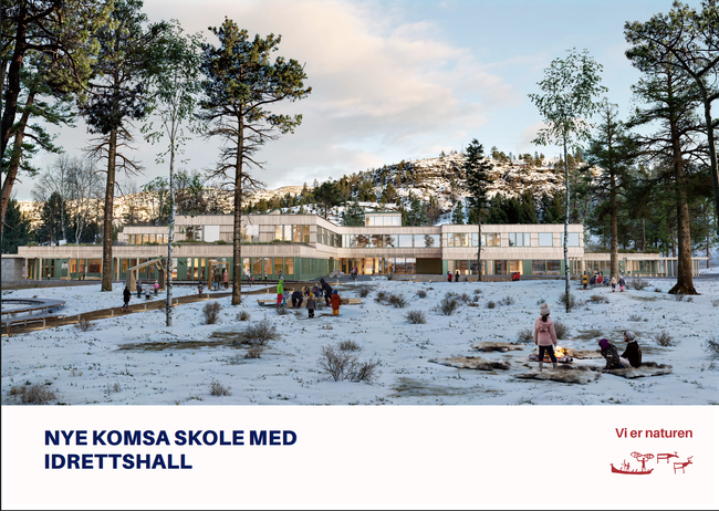 skisse av nye Komsa skole