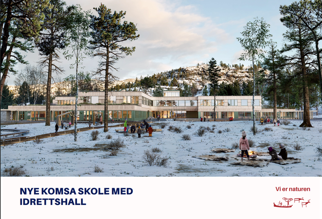 skisse av nye Komsa skole
