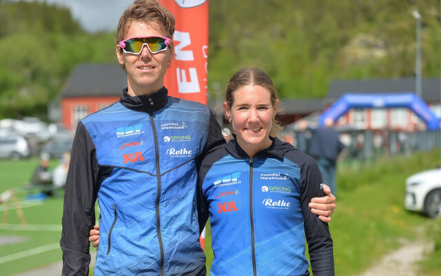 Petter Rypdal og Maria Sagnes Wågan vant i kortløypa, også i år. (Foto: Line Fossland Blom / Namdalsavisa)