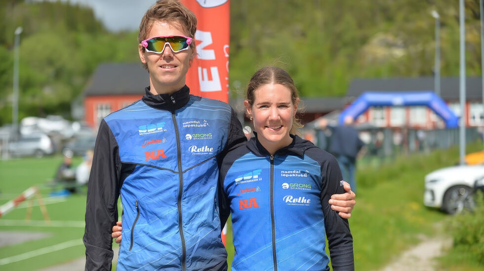 Petter Rypdal og Maria Sagnes Wågan vant i kortløypa, også i år. (Foto: Line Fossland Blom / Namdalsavisa)