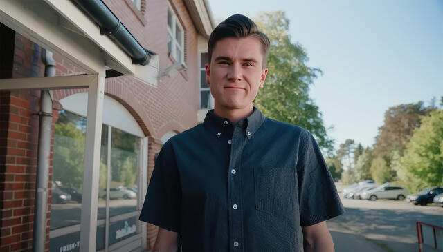 Jakob Ingebrigtsen på vei til behandling. (Foto: Skjermdump)