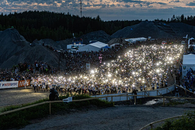 Starten av Jukola stafetten. Arrangørfoto