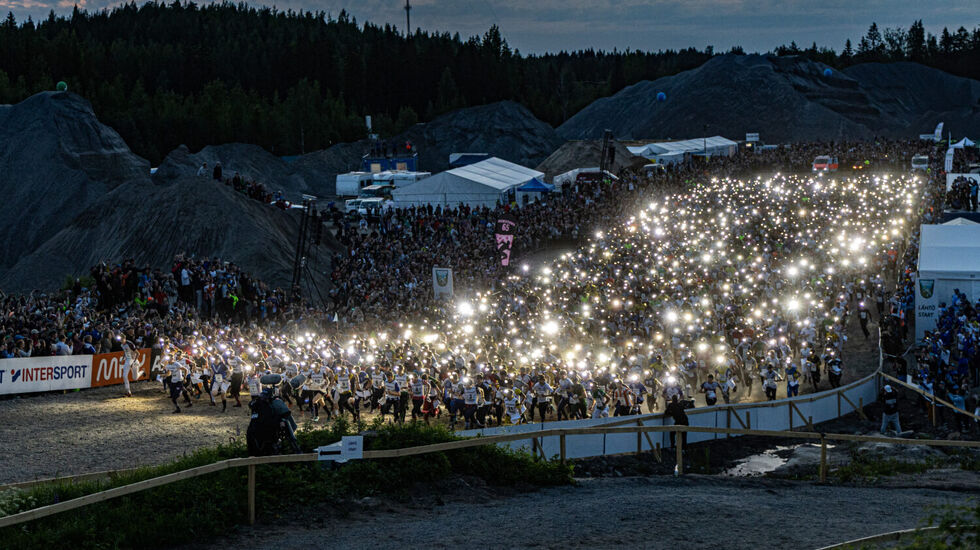 Starten av Jukola stafetten. Arrangørfoto