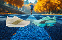 Hvilken superskomodell er best? Puma Fast-R Nitro Elite 3 eller Tracksmith Eliot Racer? (Foto: Puma/Tracksmith/Pixabay. Montasje: Bjørn Johannessen)