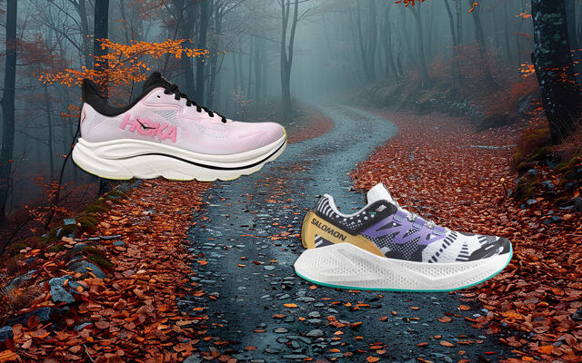 Hvilken treningsmodell er best? Salomon Aero Glide 3 eller Hoka Clifton 10? (Foto: Salomon/Hoka/Pixabay. Montasje: Bjørn Johannessen)