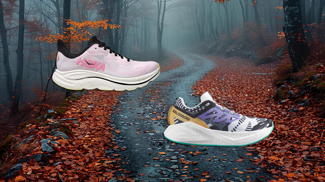 Hvilken treningsmodell er best? Salomon Aero Glide 3 eller Hoka Clifton 10? (Foto: Salomon/Hoka/Pixabay. Montasje: Bjørn Johannessen)