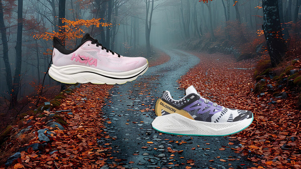 Hvilken treningsmodell er best? Salomon Aero Glide 3 eller Hoka Clifton 10? (Foto: Salomon/Hoka/Pixabay. Montasje: Bjørn Johannessen)