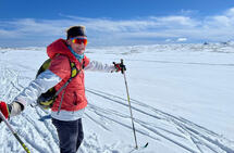 Å gå på ski er noe av det Anette Bøe fremdeles liker best. (Foto: privat)